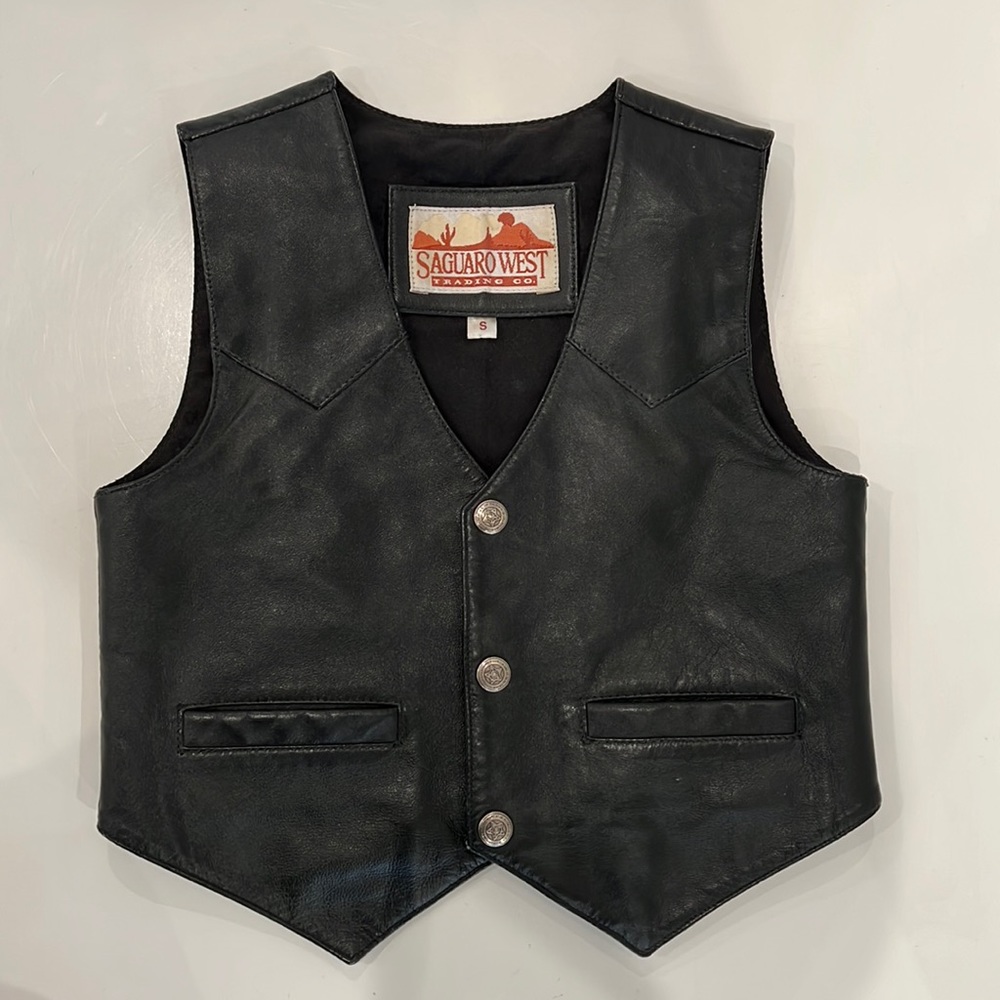Saguaro West kids full leather vest